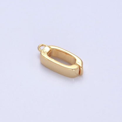 24K Gold Filled 13mm Hinged Rectangular Bail Pendant Spacer Holder | Z1319