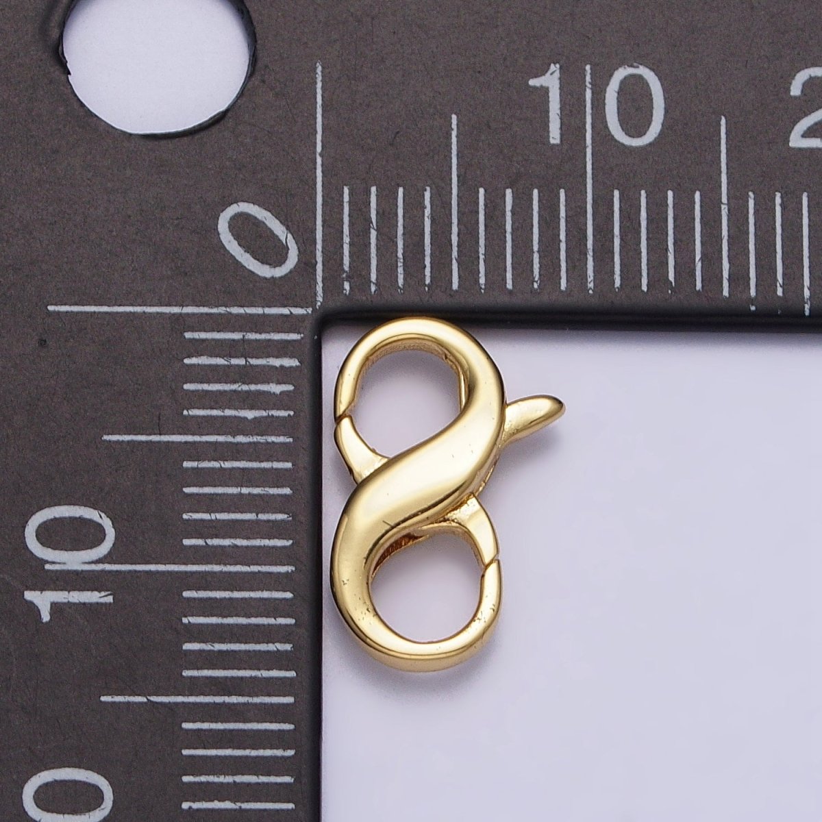 24K Gold Filled 13mm Infinity Double Lobster Clasps Closure Jewelry Supply in Gold &amp; Silver | Z-143 Z-144