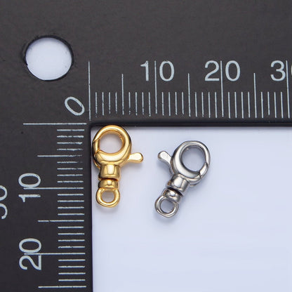 24K Gold Filled 13mm Lobster Clasps Claw Closure Findings in Gold &amp; Silver | Z964