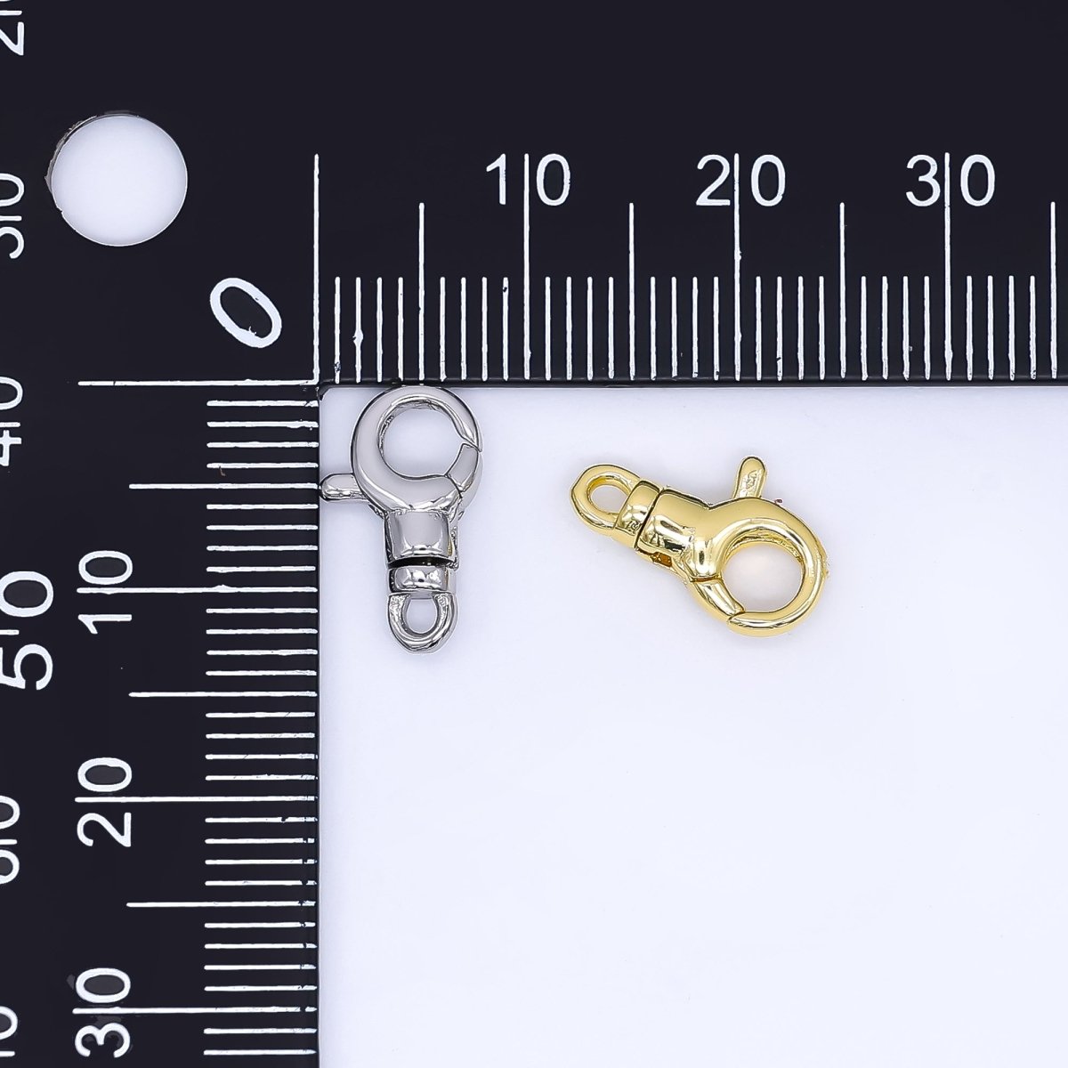 24K Gold Filled 13mm Lobster Clasps Minimalist Closure Finding in Gold &amp; Silver | Z1157