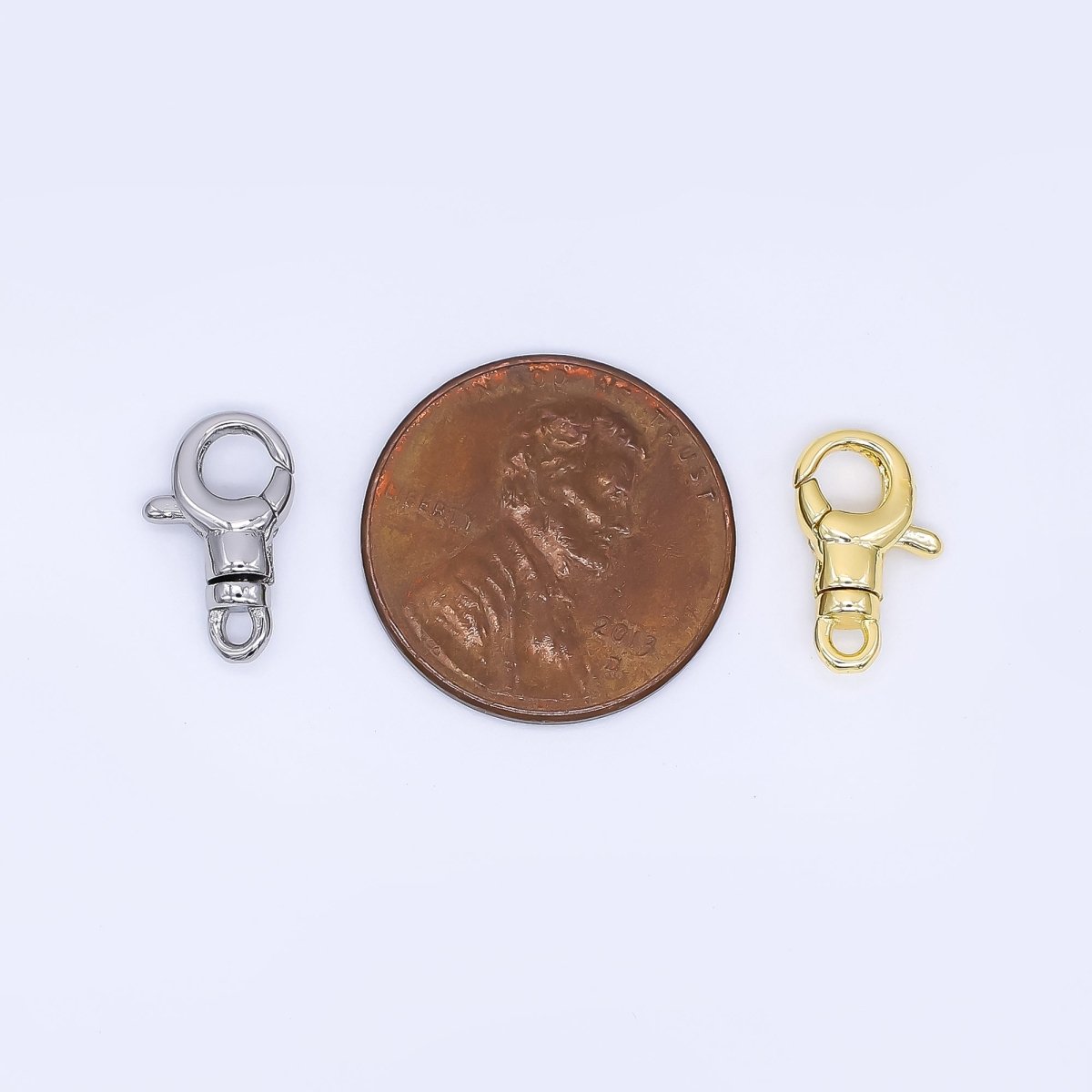24K Gold Filled 13mm Lobster Clasps Minimalist Closure Finding in Gold &amp; Silver | Z1157
