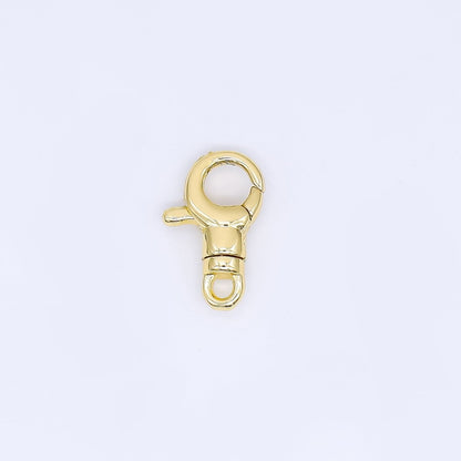 24K Gold Filled 13mm Lobster Clasps Minimalist Closure Finding in Gold &amp; Silver | Z1157