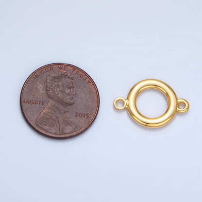 24K Gold Filled 13mm Minimalist Round Connector | F614