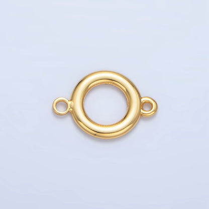 24K Gold Filled 13mm Minimalist Round Connector | F614