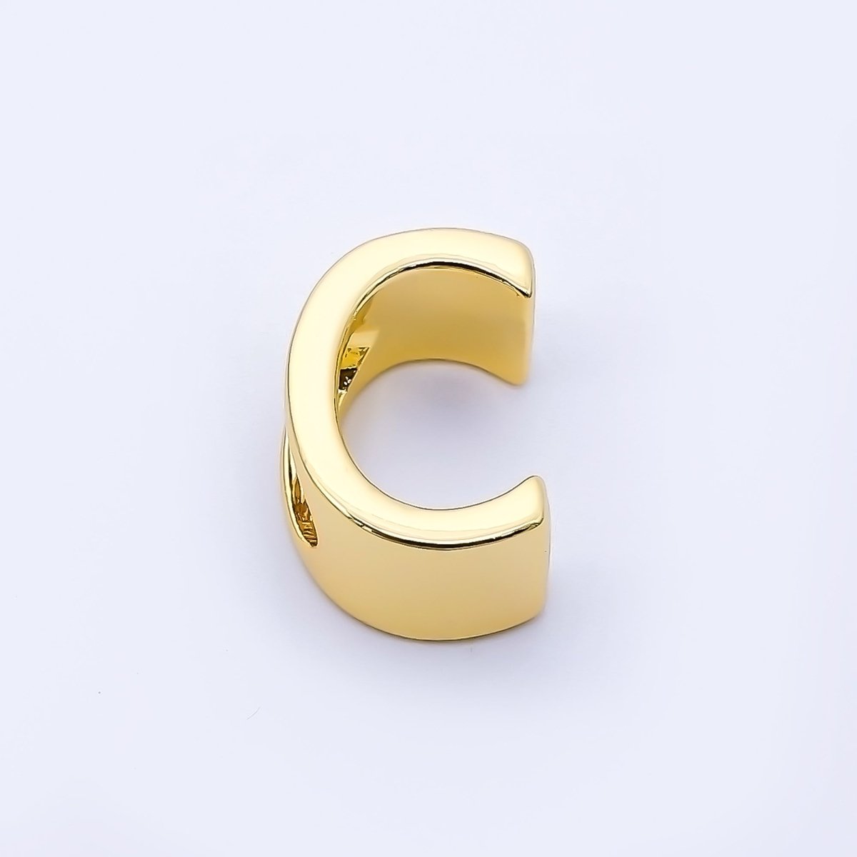 24K Gold Filled 13mm Personalized Minimalist Initial Letter Alphabet Bead | AF131 - AF143