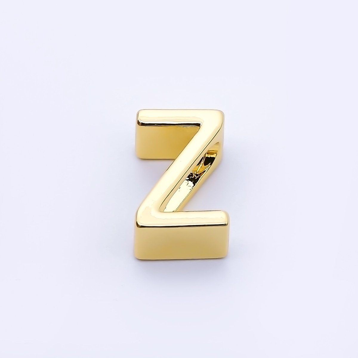 24K Gold Filled 13mm Personalized Minimalist Initial Letter Alphabet Bead | AF131 - AF143