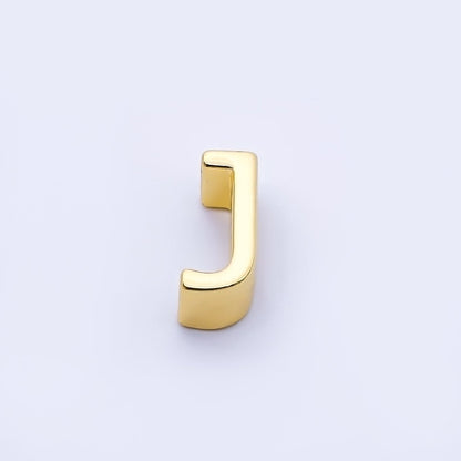 24K Gold Filled 13mm Personalized Minimalist Initial Letter Alphabet Bead | AF131 - AF143