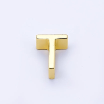 24K Gold Filled 13mm Personalized Minimalist Initial Letter Alphabet Bead | AF131 - AF143