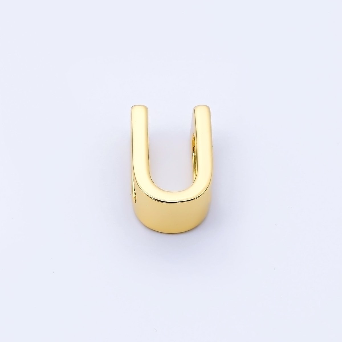 24K Gold Filled 13mm Personalized Minimalist Initial Letter Alphabet Bead | AF131 - AF143