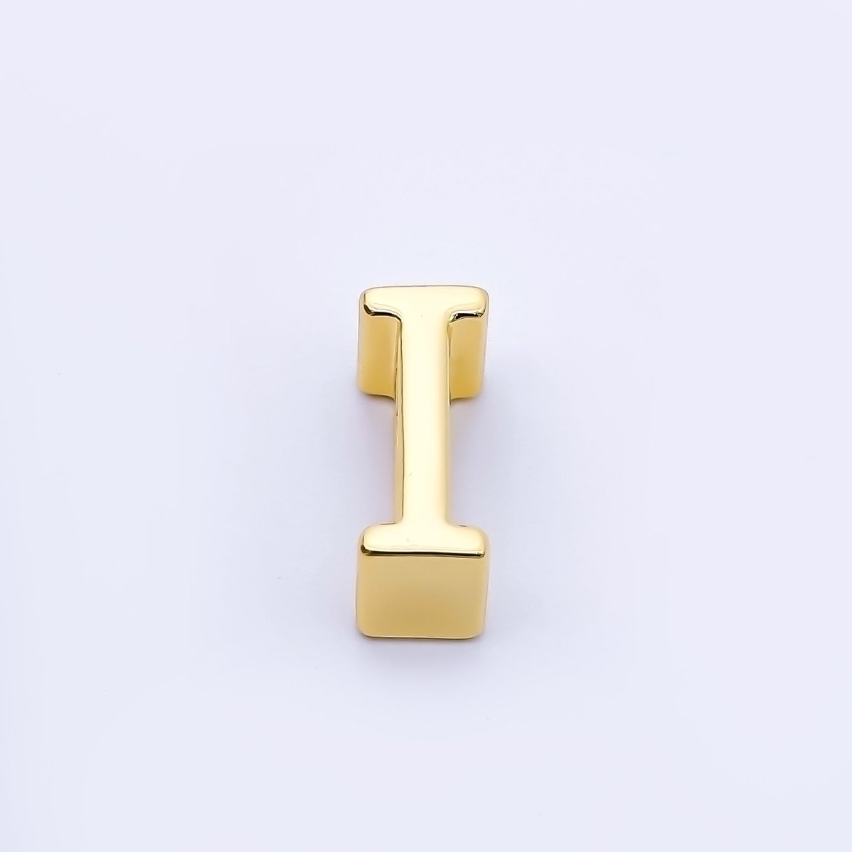 24K Gold Filled 13mm Personalized Minimalist Initial Letter Alphabet Bead | AF131 - AF143