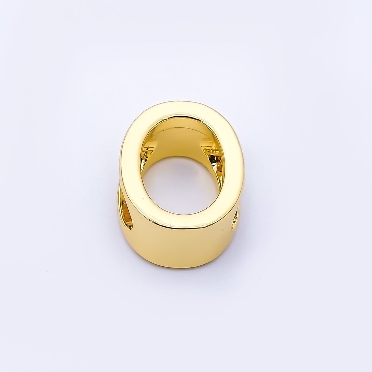 24K Gold Filled 13mm Personalized Minimalist Initial Letter Alphabet Bead | AF131 - AF143