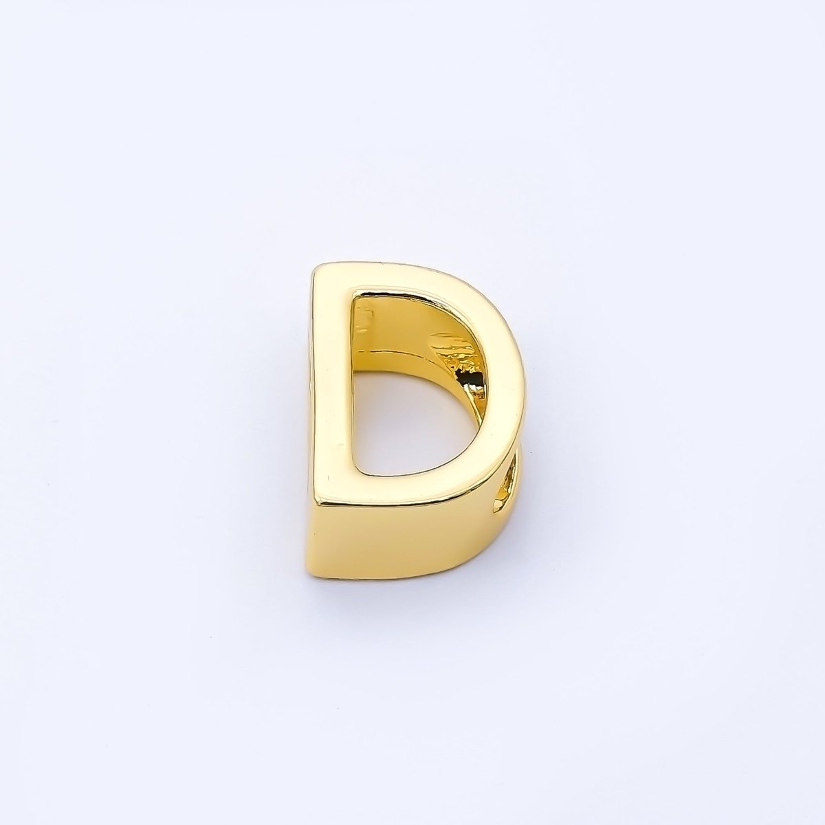 24K Gold Filled 13mm Personalized Minimalist Initial Letter Alphabet Bead | AF131 - AF143