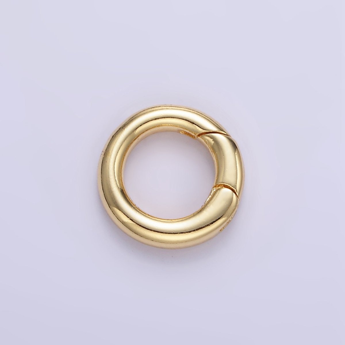 24K Gold Filled 13mm Round Push Gate Findings in Gold &amp; Silver | L079