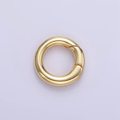 24K Gold Filled 13mm Round Push Gate Findings in Gold &amp; Silver | L079