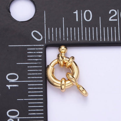 24K Gold Filled 9mm Single Nautical Sailor Clasps Closure Findings | Z790