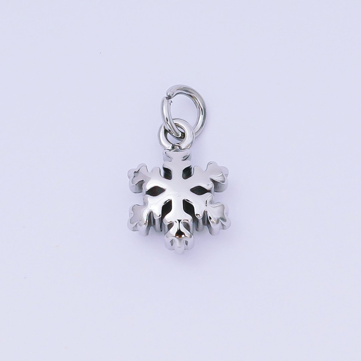 24K Gold Filled 13mm Winter Season Snow Flake Holidays Charm | AH607