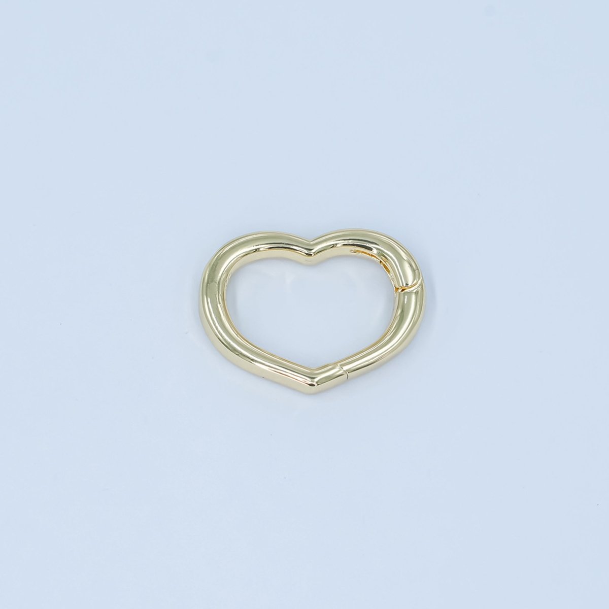 24K Gold Filled 14.8mm Minimalist Heart Push Gate Finding in Gold &amp; Silver | Z1136