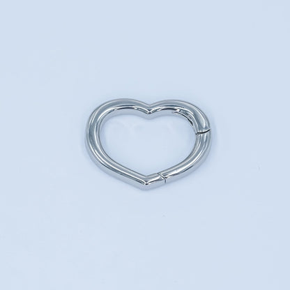 24K Gold Filled 14.8mm Minimalist Heart Push Gate Finding in Gold &amp; Silver | Z1136