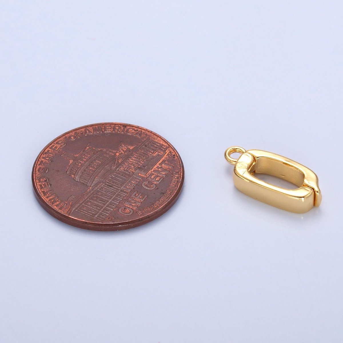 24K Gold Filled 14mm Hinged Rectangular Bail Pendant Spacer Holder | Z1320
