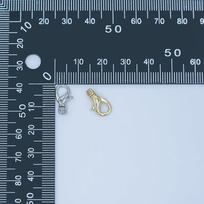 24K Gold Filled 14mm Lobster Clasps Closure Swivel Finding in Gold &amp; Silver | Z1137