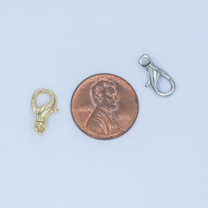 24K Gold Filled 14mm Lobster Clasps Closure Swivel Finding in Gold &amp; Silver | Z1137