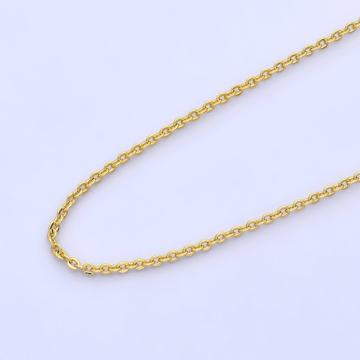 24K Gold Filled 1.4mm Minimalist Cable Chain 18 Inch Necklace | WA-2717