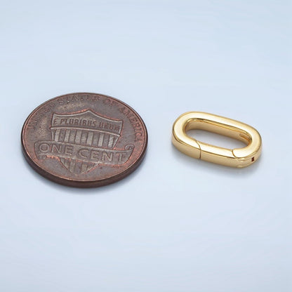 24K Gold Filled 14mm Minimalist Oblong Push Gate Closure Findings | Z968