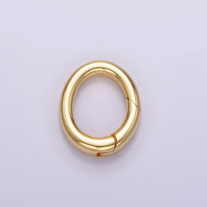 24K Gold Filled 14mm Oval Push Spring Gate Findings in Gold &amp; Silver | Z798