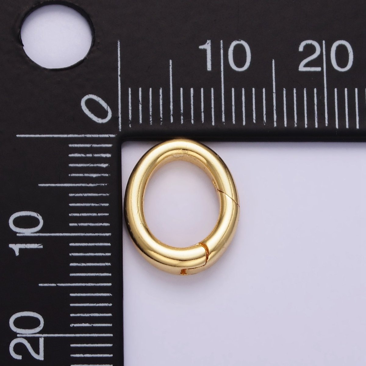 24K Gold Filled 14mm Oval Push Spring Gate Findings in Gold &amp; Silver | Z798