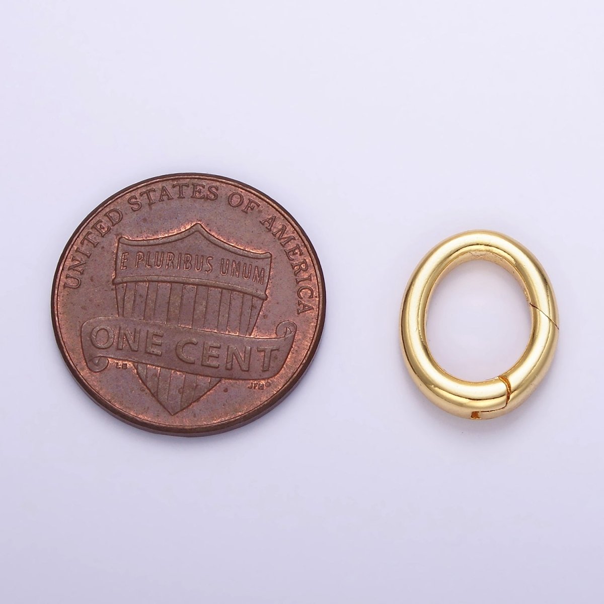 24K Gold Filled 14mm Oval Push Spring Gate Findings in Gold &amp; Silver | Z798