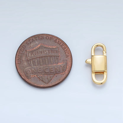 24K Gold Filled 14mm Rectangle Lobster Clasps Closure Findings | Z902