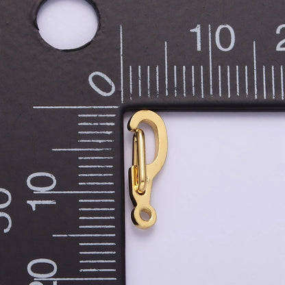 24K Gold Filled 14mm Snap Hook Closure Findings in Gold &amp; Silver | Z801