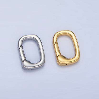 24K Gold Filled 14mm Square Push Spring Gate Findings in Gold &amp; Silver | Z966