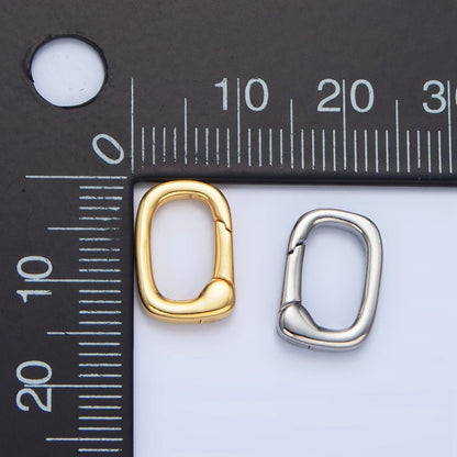 24K Gold Filled 14mm Square Push Spring Gate Findings in Gold &amp; Silver | Z966