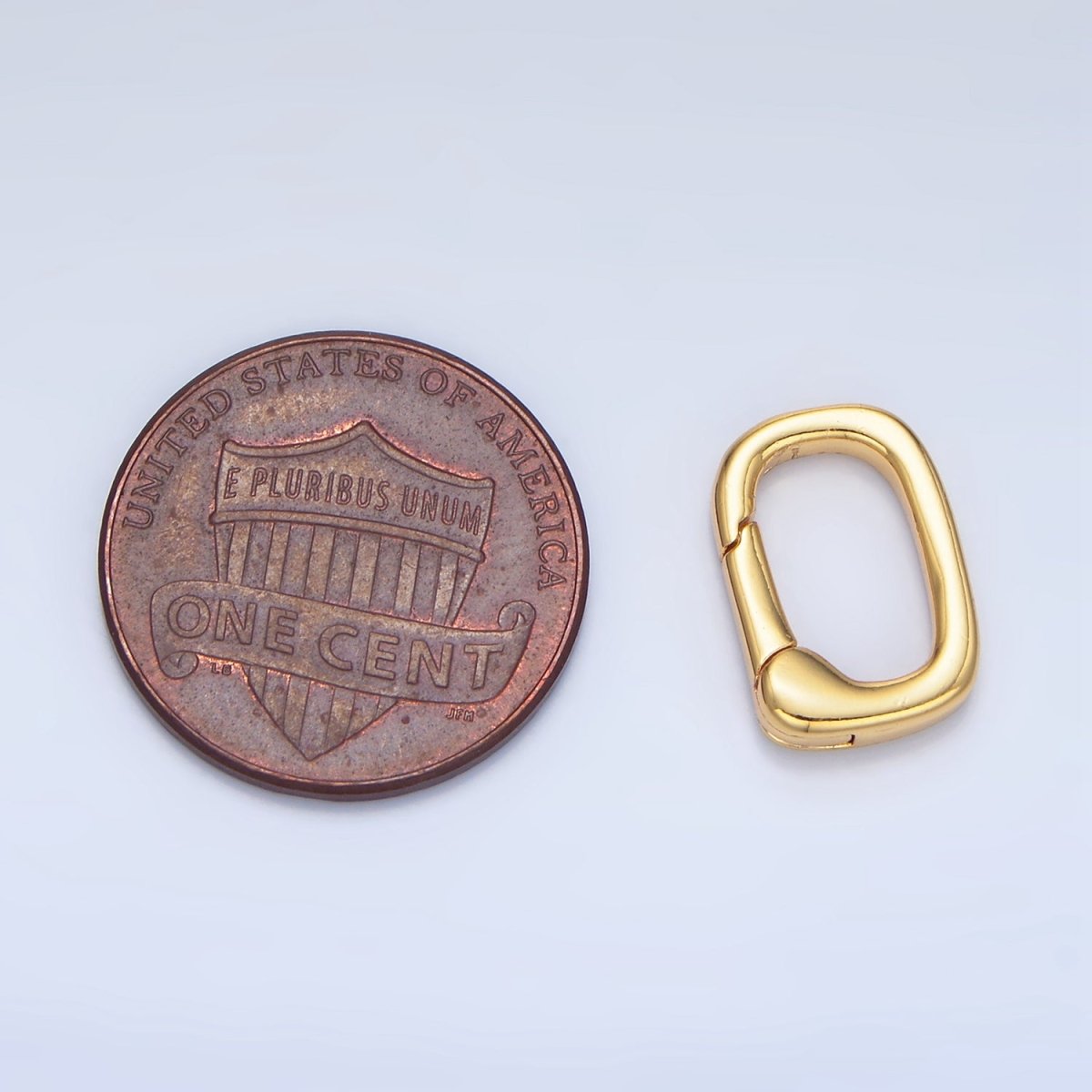24K Gold Filled 14mm Square Push Spring Gate Findings in Gold &amp; Silver | Z966