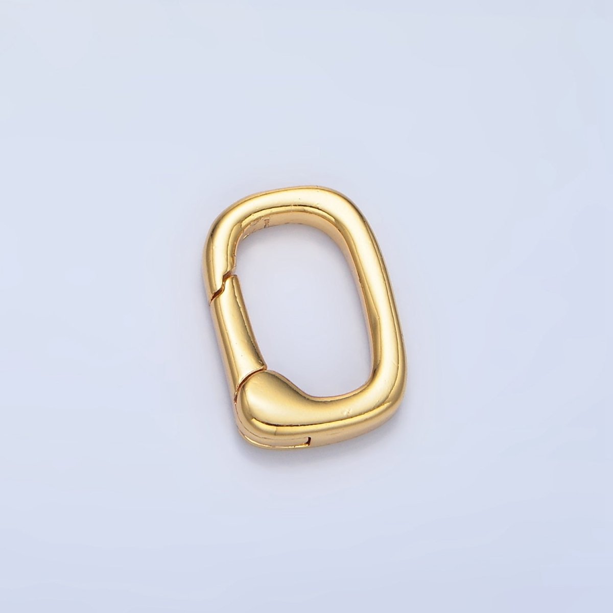 24K Gold Filled 14mm Square Push Spring Gate Findings in Gold &amp; Silver | Z966