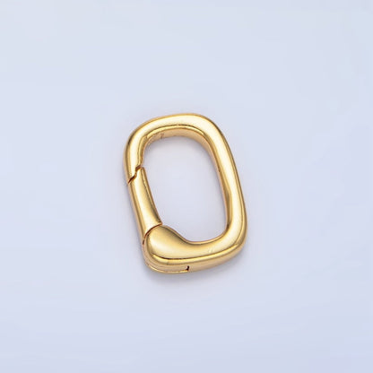 24K Gold Filled 14mm Square Push Spring Gate Findings in Gold &amp; Silver | Z966