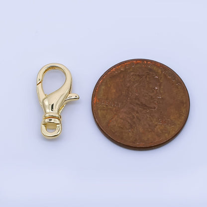 24K Gold Filled 15.6mm Lobster Clasp Charm Finding | Z1352