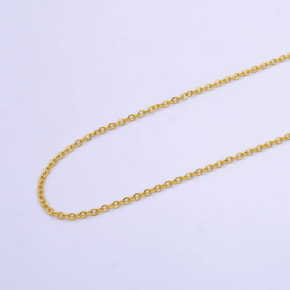 24K Gold Filled 1.5mm Cable Chain 17.5 Inch Necklace w. Extender | WA-2502