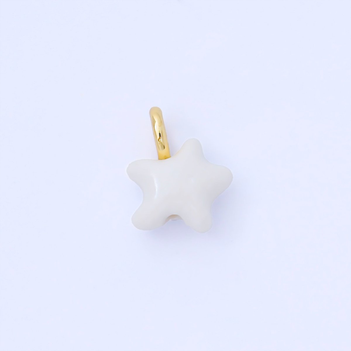 24K Gold Filled 15mm Handmade Ceramic Celestial Star Drop Charm | AF1532 - AF1539