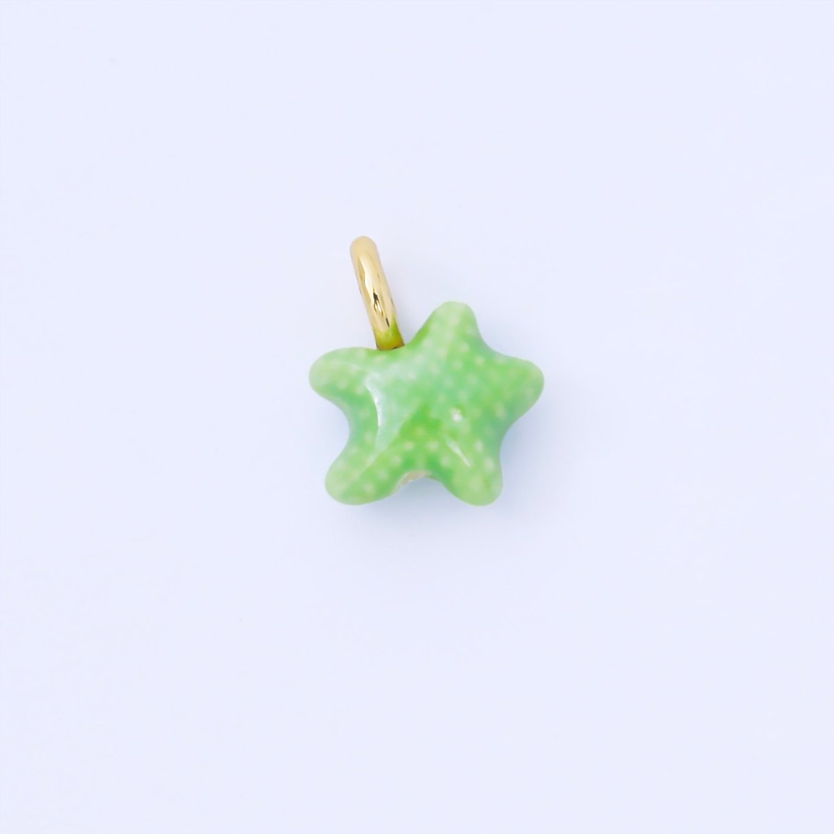 24K Gold Filled 15mm Handmade Ceramic Celestial Star Drop Charm | AF1532 - AF1539