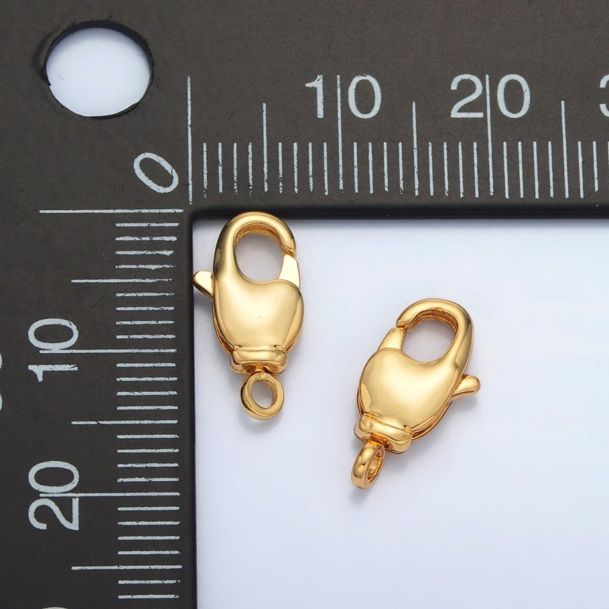 24K Gold Filled 15mm Lobster Claw Clasps Closure Findings | Z872 Z873