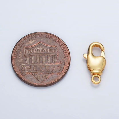 24K Gold Filled 15mm Lobster Claw Clasps Closure Findings | Z872 Z873
