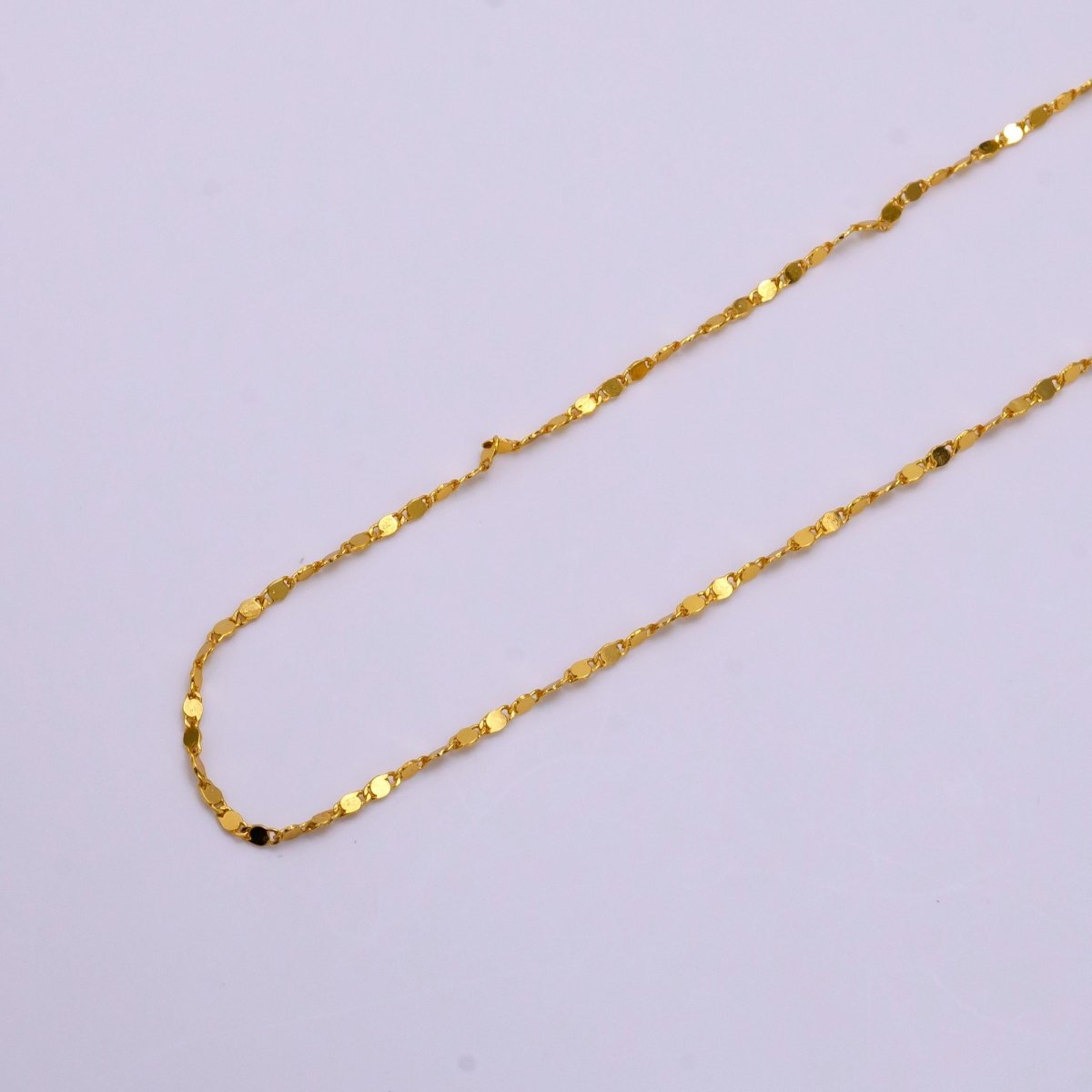 24K Gold Filled 1.5mm Mariner Scroll Link Minimalist 24 Inch Layering Necklace | WA-2322 Clearance Pricing