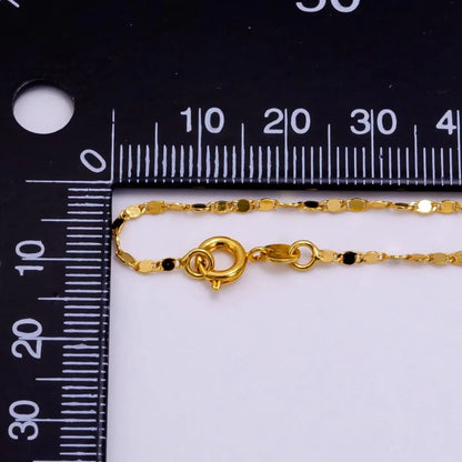 24K Gold Filled 1.5mm Mariner Scroll Link Minimalist 24 Inch Layering Necklace | WA-2322 Clearance Pricing