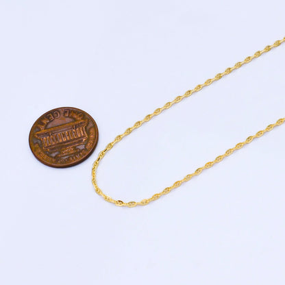 24K Gold Filled 1.5mm Minimalist Mariner Anchor Unfinished Chain by Yard | Roll-2001