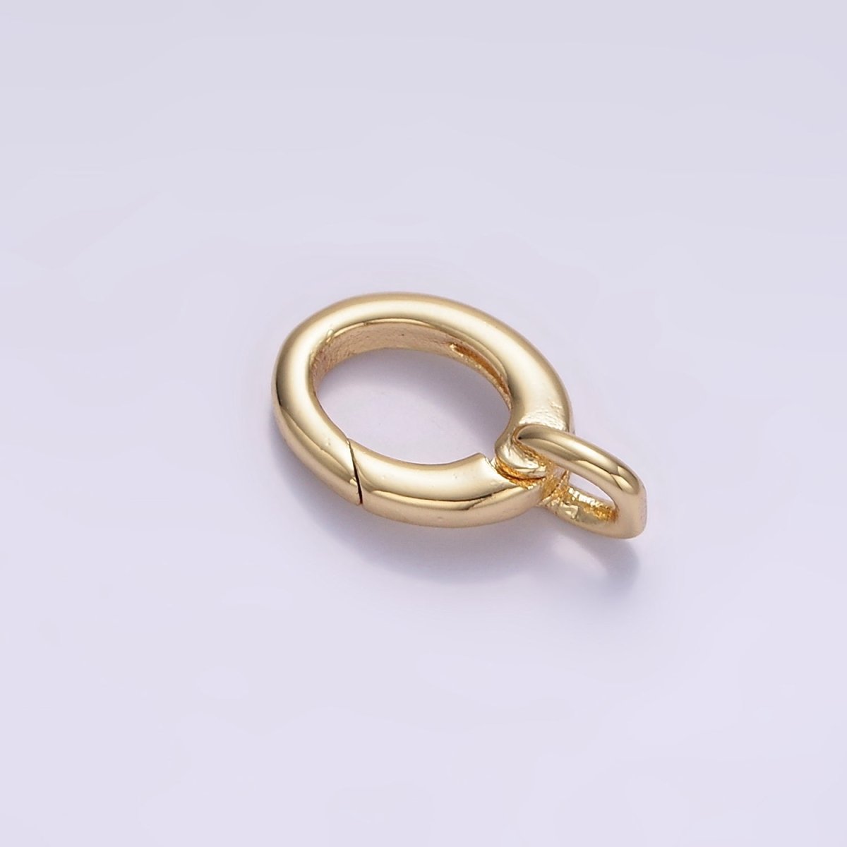 24K Gold Filled 15mm Oval Push Gate Enhancer Findings in Gold &amp; Silver | Z808