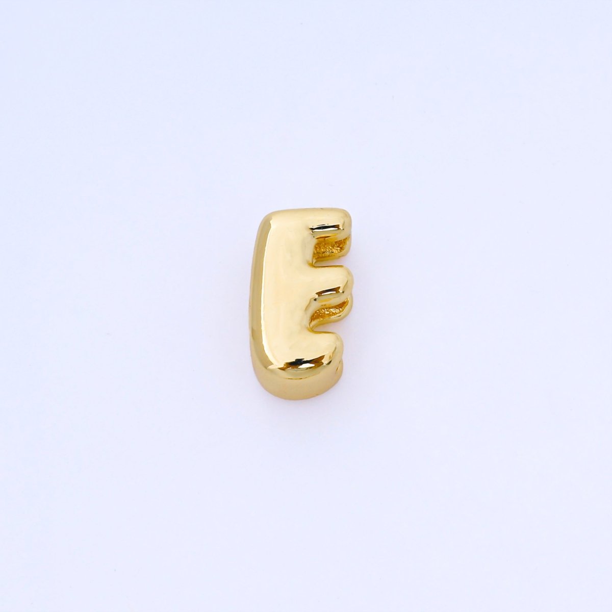 24K Gold Filled 15mm Personalized Monogram Chubby Bubble Initial Letter Alphabet Bead | AF079 - AF091