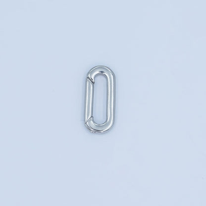 24K Gold Filled 15mm Push Gate Oblong Finding in Gold &amp; Silver | Z1096