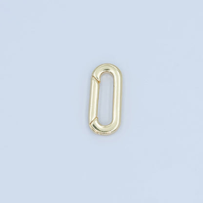 24K Gold Filled 15mm Push Gate Oblong Finding in Gold &amp; Silver | Z1096